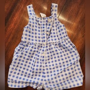 Kate Quinn Blue Gingham Kids Romper